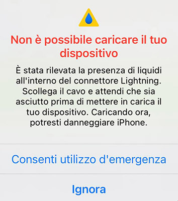 "Non è possibile caricare il tuo dispositivo