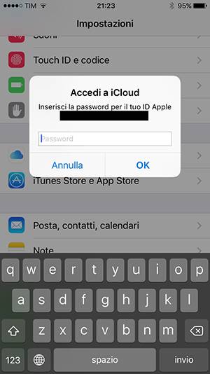 Aggiornamento software iOS