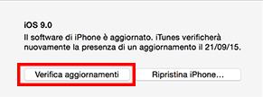 Aggiornamento software iOS