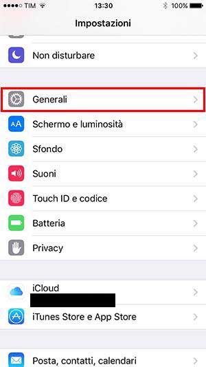 Aggiornamento software iOS