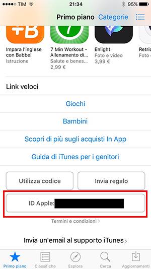 Aggiornamento software iOS