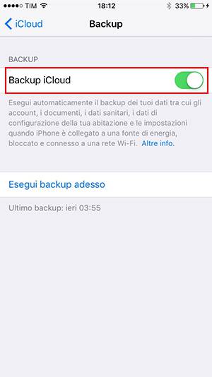 Aggiornamento software iOS