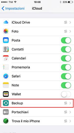 Aggiornamento software iOS