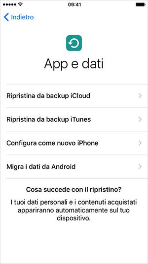 Aggiornamento software iOS