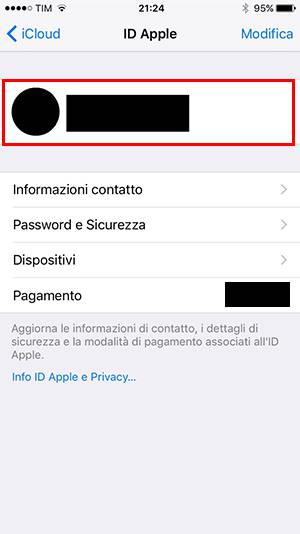 Aggiornamento software iOS