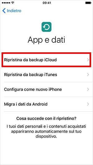 Aggiornamento software iOS