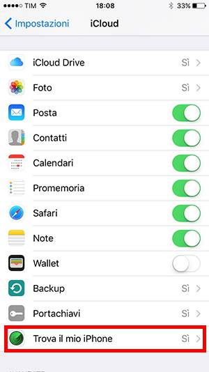 Aggiornamento software iOS