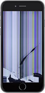 iPhone con cristalli LCD rotti 
